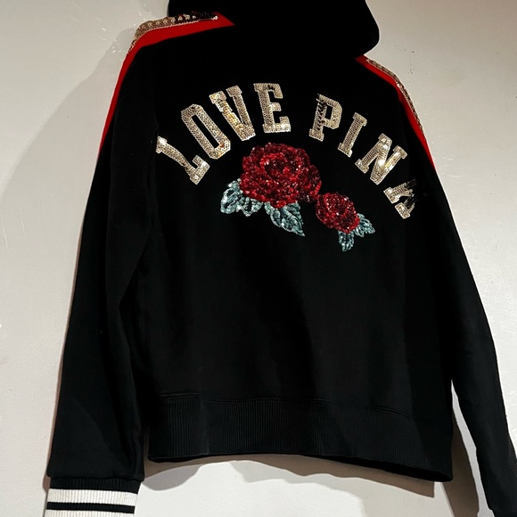 Pink VS limited edition rose bling sweatshirt with glittery sequins - Picture 5 of 16